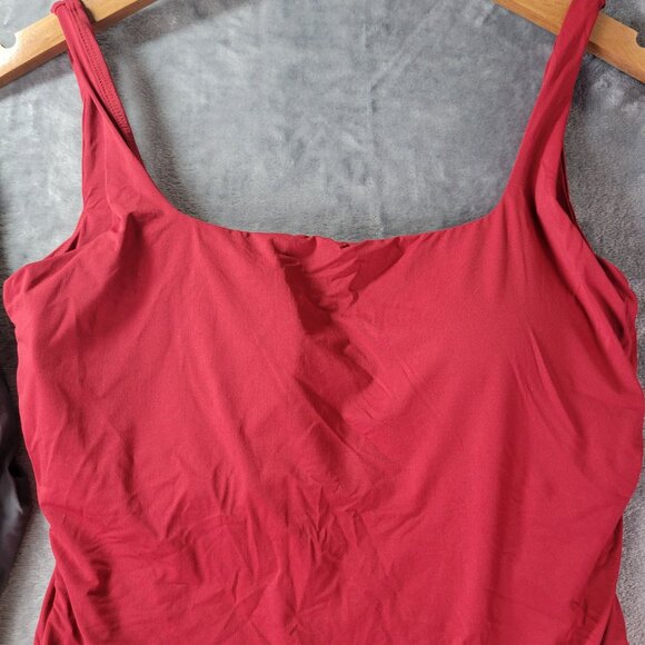 bundle Women‎ Red Gray Stretch Cami Tank Top M Layering Basic Everyday Casual - Picture 3 of 8